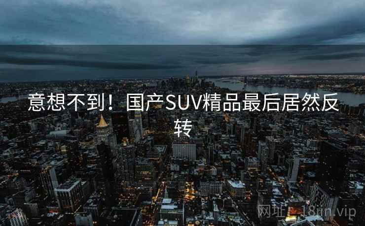 意想不到!国产SUV精品最后居然反转 意想不到!国产SUV精品最后居然反转