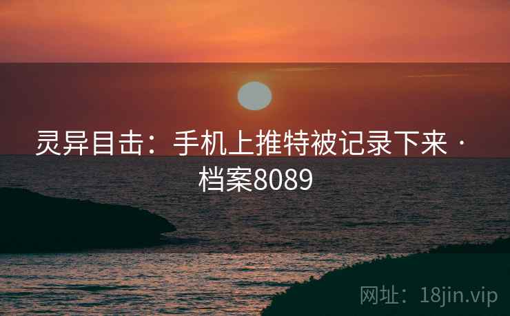 灵异目击：手机上推特被记录下来 · 档案8089